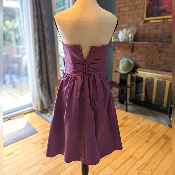 David's Bridal Mauve Strapless Dress Size 2 - Picture 4 of 7